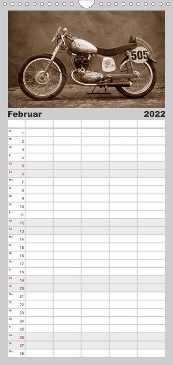 Produktbild: Familienplaner Motorrad Oldtimer aus &Ouml;sterreich (Wandkalender 2022 , 21 cm x 45 cm, hoch)