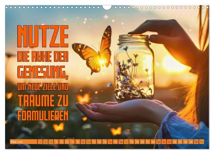 Produktbild: Gute Besserung - mit coolen Spr&uuml;chen (Wandkalender 2026 DIN A3 quer), CALVENDO Monatskalender