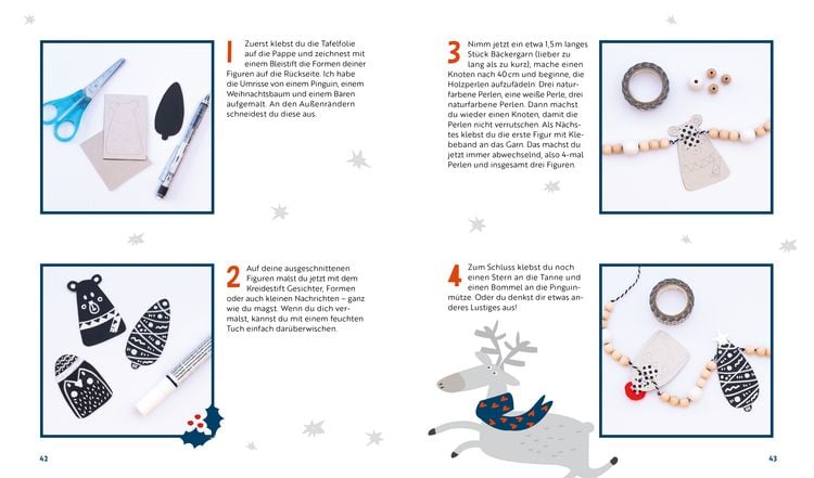 Produktbild: 24 x Basteln &ndash; Weihnachtliche Projekte f&uuml;r Kinder