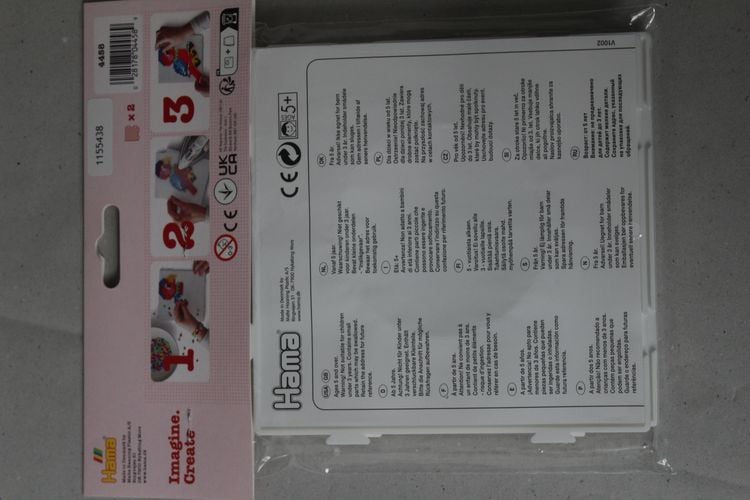Produktbild: Hama&reg; B&uuml;gelperlen Midi - 2er Set Stiftplatten im Beutel - 2x Multi Quadrate.