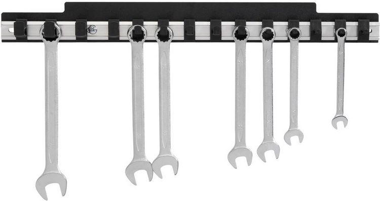 Produktbild: TOOLCRAFT 88 68 92 Alu-Gabel-Ringschl&uuml;sselleiste (L x B) 435mm x 48mm 1St.