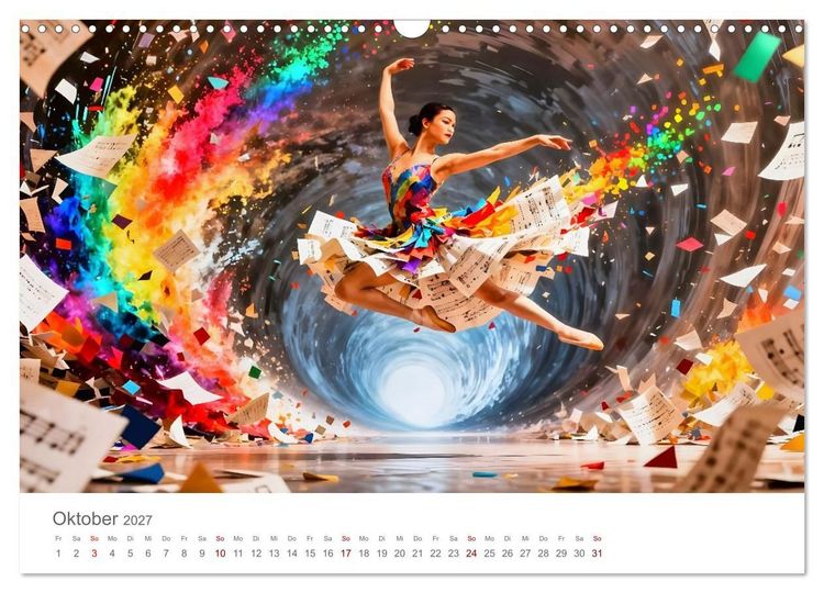 Produktbild: Tanz durch Traumwelten - Fantastische T&auml;nzerinnen in surrealen Klangr&auml;umen (Wandkalender 2027 DIN A3 quer), CALVENDO Monatskalender