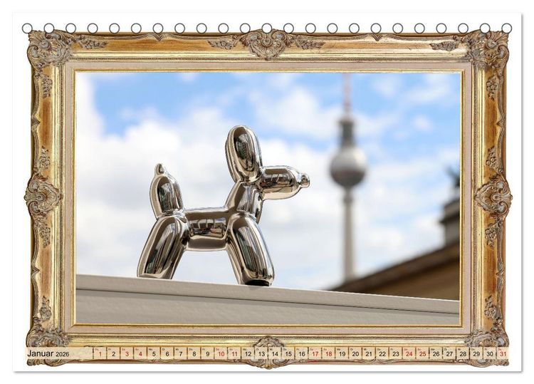 Produktbild: Hunde sind Kunst (Tischkalender 2026 DIN A5 quer), CALVENDO Monatskalender