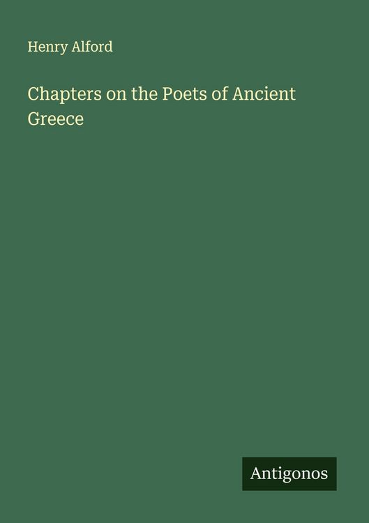 Produktbild: Chapters on the Poets of Ancient Greece