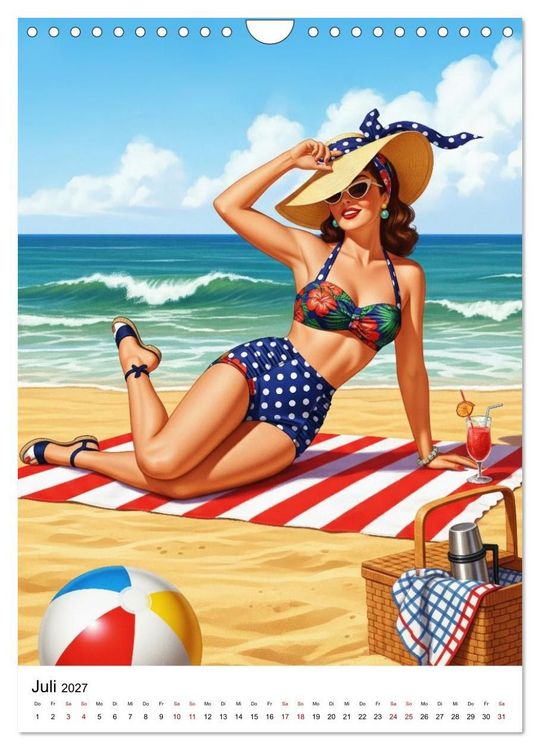 Produktbild: Charme & Kurven: Die Pin-ups der Golden 50s (Wandkalender 2027 DIN A4 hoch), CALVENDO Monatskalender