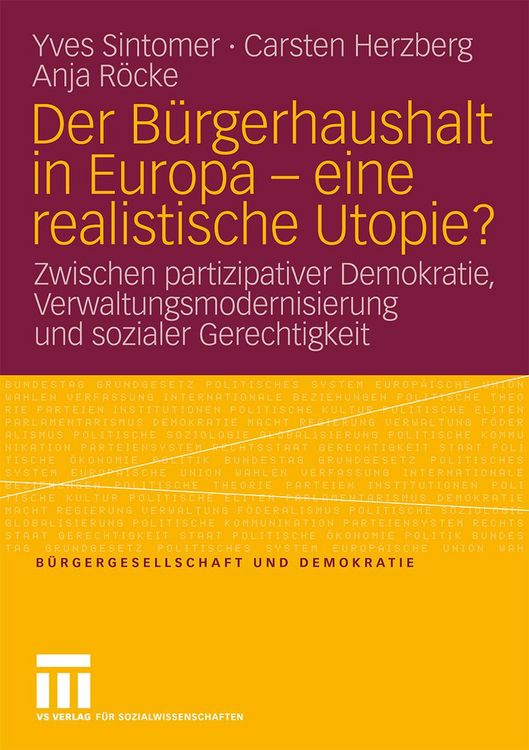 Produktbild: Der B&uuml;rgerhaushalt in Europa - eine realistische Utopie?