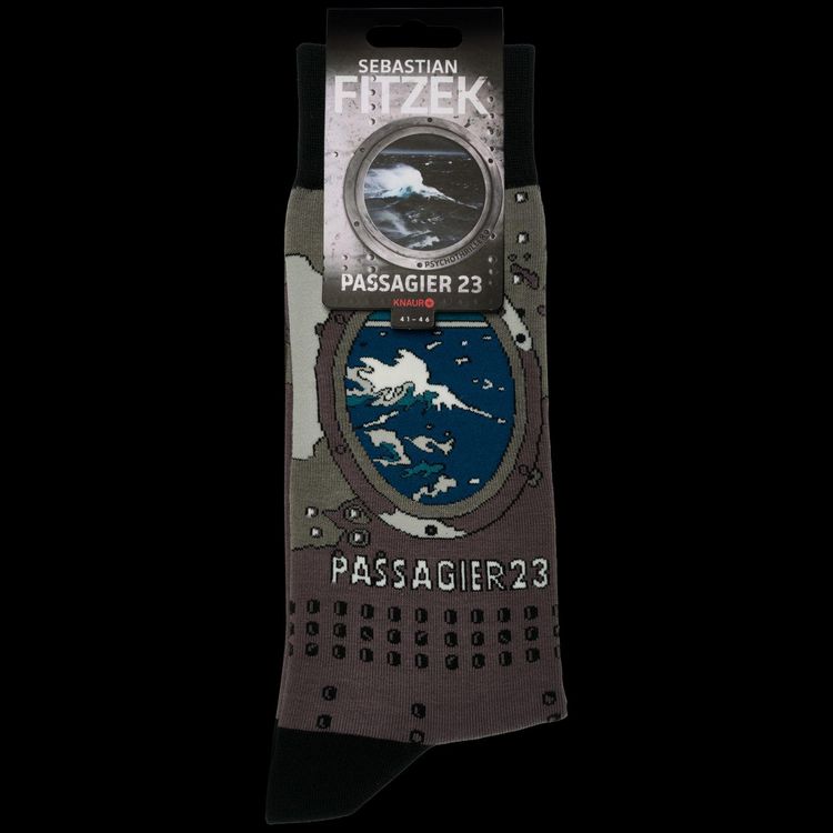 Produktbild: Sebastian Fitzek-Socken "Passagier 23" Gr&ouml;&szlig;e 41 - 46