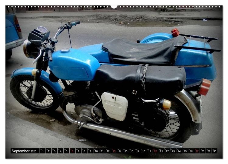 Produktbild: Motorrad-Gespanne in Kuba (Wandkalender 2026 DIN A2 quer), CALVENDO Monatskalender