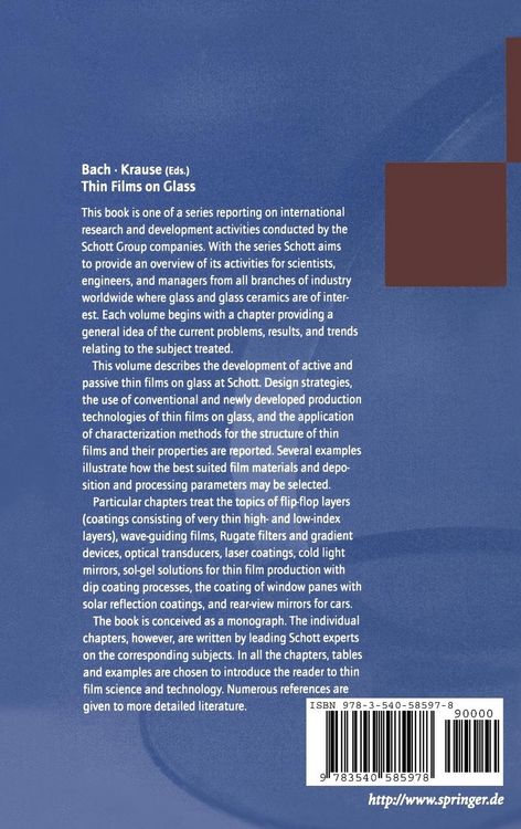 Produktbild: Thin Films on Glass