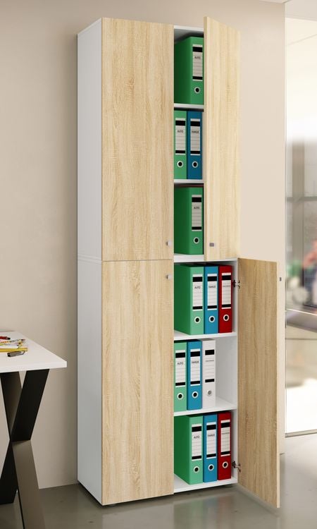 Produktbild: B&uuml;roschrank B&uuml;cher Ordner Aktenschrank Lona 6fach