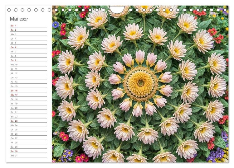 Produktbild: Natural Mandalas - Kraftvolle KI Mandalas aus Naturmaterialien (Wandkalender 2027 DIN A4 quer), CALVENDO Monatskalender