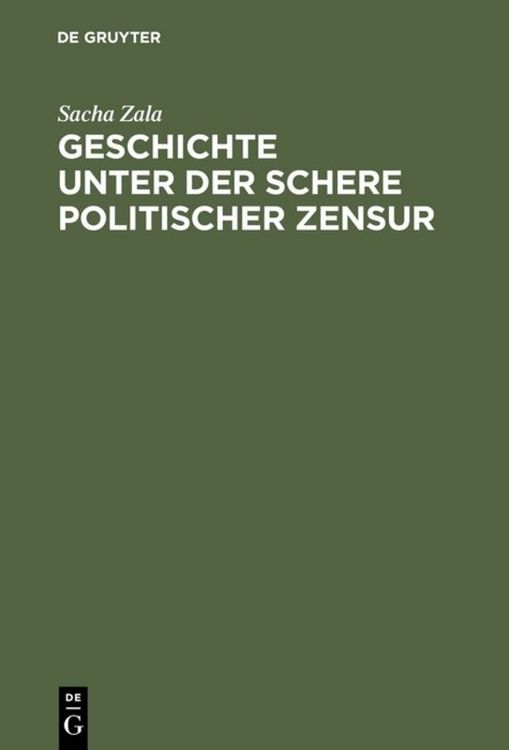 Produktbild: Geschichte unter der Schere politischer Zensur
