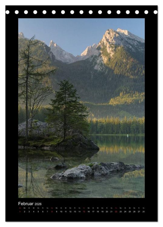 Produktbild: Landschaft im Fokus - Bayern, Tirol und S&uuml;dtirol (Tischkalender 2026 DIN A5 hoch), CALVENDO Monatskalender