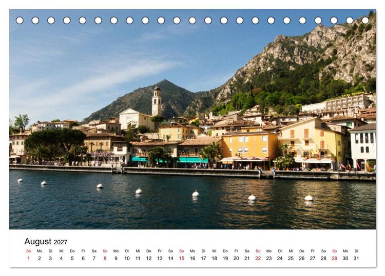 Produktbild: Gardasee - Die sch&ouml;nsten Momente am Gardasee (Tischkalender 2027 DIN A5 quer), CALVENDO Monatskalender