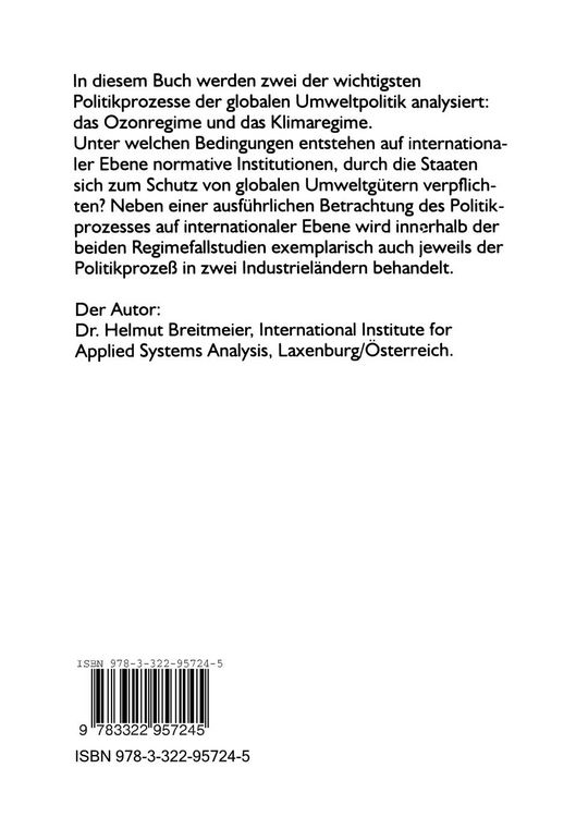 Produktbild: Wie entstehen globale Umweltregime?