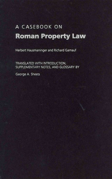 Produktbild: A Casebook on Roman Property Law
