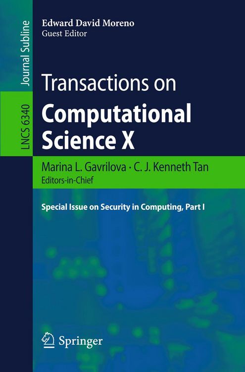 Produktbild: Transactions on Computational Science X