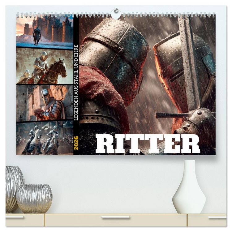 Produktbild: Ritter - Legenden aus Stahl und Ehre (hochwertiger Premium Wandkalender 2026 DIN A2 quer), Kunstdruck in Hochglanz