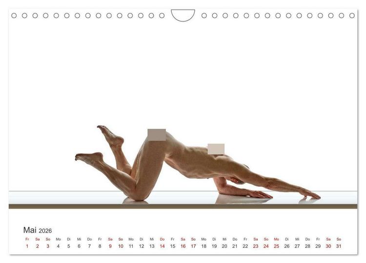 Produktbild: Form und Sinnlichkeit - minimalistische M&auml;nnerakte (Wandkalender 2026 DIN A4 quer), CALVENDO Monatskalender