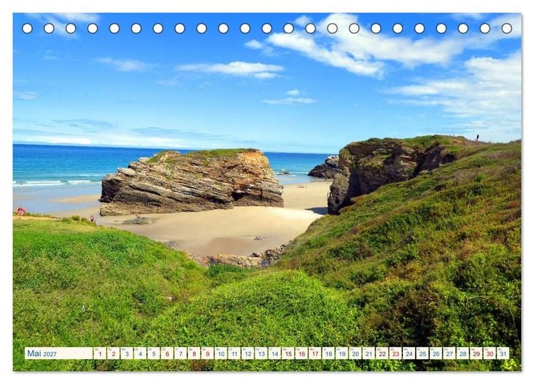 Produktbild: Im wilden Norden Spaniens, Asturien, Galicien, Picos de Europaa (Tischkalender 2027 DIN A5 quer), CALVENDO Monatskalender
