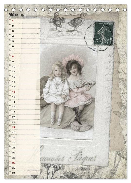 Produktbild: Vintage Welten (Tischkalender 2026 DIN A5 hoch), CALVENDO Monatskalender