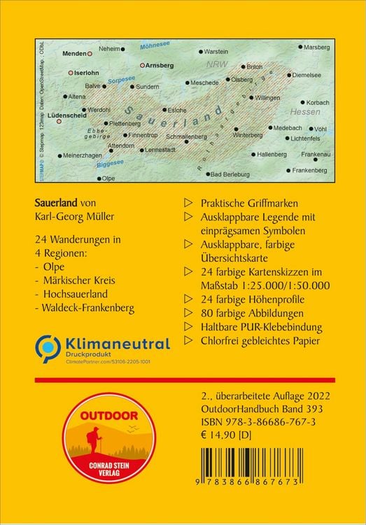 Produktbild: Sauerland 24 Touren &uuml;ber sanfte H&ouml;hen und durch T&auml;ler und W&auml;lder