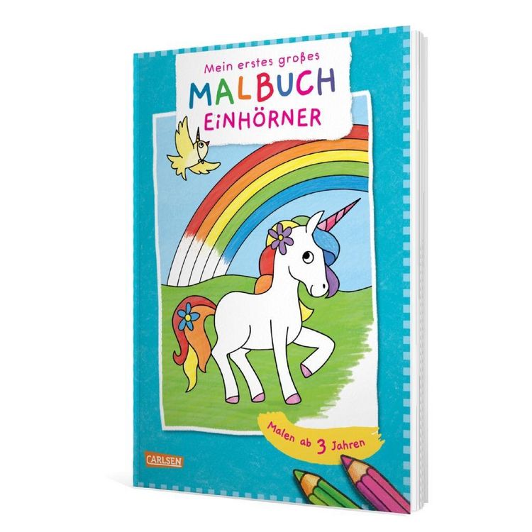 Produktbild: Ausmalbilder f&uuml;r Kita-Kinder: Mein erstes gro&szlig;es Malbuch: Einh&ouml;rner