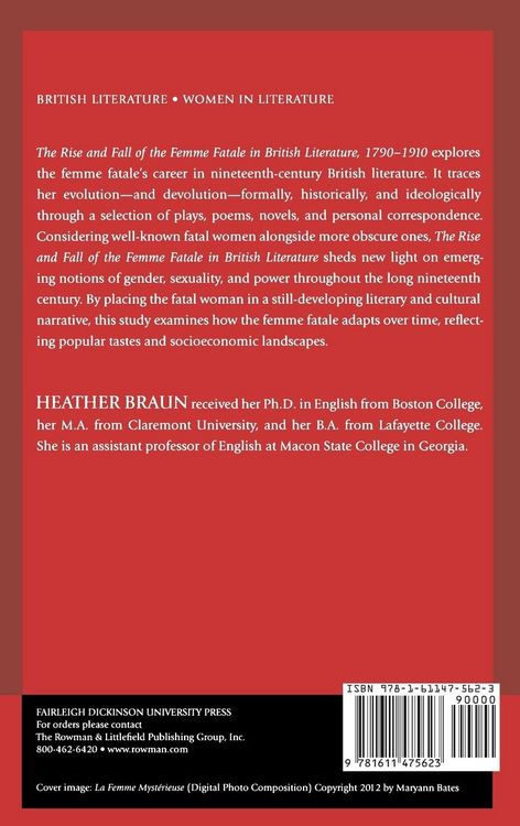 Produktbild: Rise and Fall of the Femme Fatale in British Literature, 1790-1910