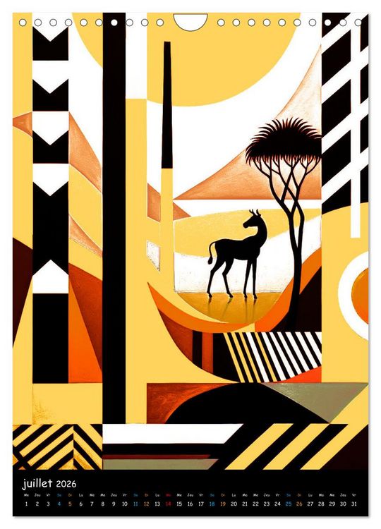 Produktbild: L'esprit africain (Calendrier mural 2026 DIN A4 horizontal), CALVENDO calendrier mensuel