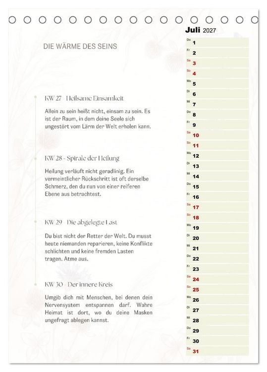 Produktbild: SEELENKOMPASS (Tischkalender 2027 DIN A5 hoch), CALVENDO Monatskalender