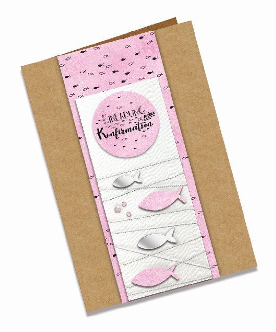 Produktbild: URSUS 24 Sticker "Einladung zu meiner Konfirmation", rosa