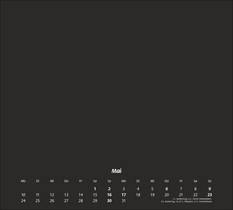 Produktbild: times&more Bastelkalender schwarz 2027