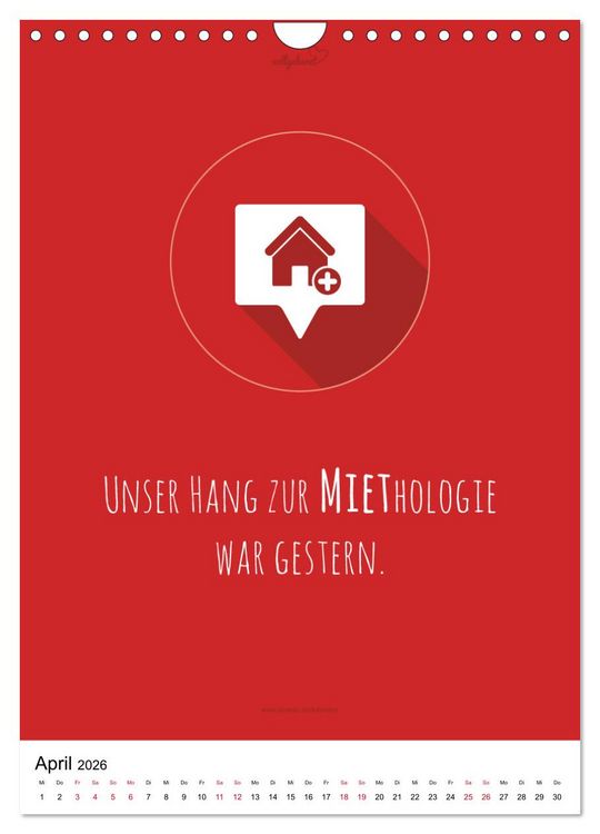 Produktbild: vollgeherzt: Der besondere Kalender f&uuml;r Bauherren mit motivierenden Hausbauzitaten (Wandkalender 2026 DIN A4 hoch), CALVENDO Monatskalender