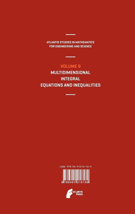 Produktbild: Multidimensional Integral Equations and Inequalities