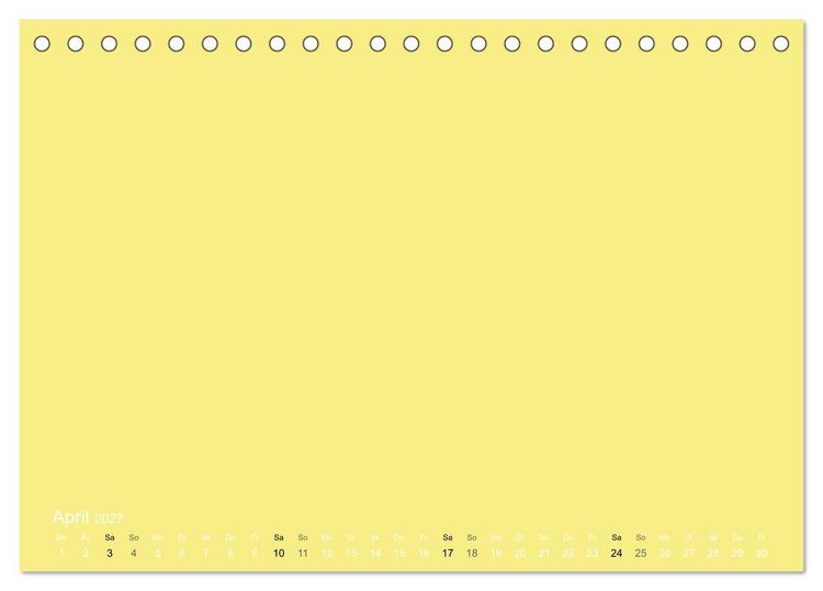 Produktbild: Bastelkalender - Gelb (Tischkalender 2027 DIN A5 quer), CALVENDO Monatskalender