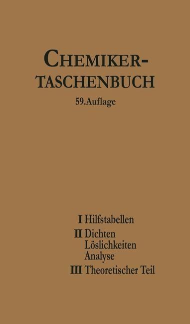 Produktbild: Chemiker-Taschenbuch