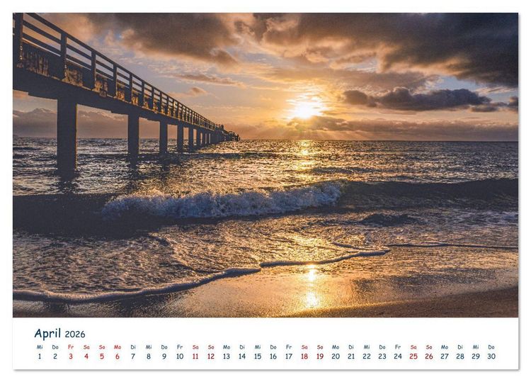 Produktbild: Verliebt in R&uuml;gen (Tischkalender 2026 DIN A5 quer), CALVENDO Monatskalender