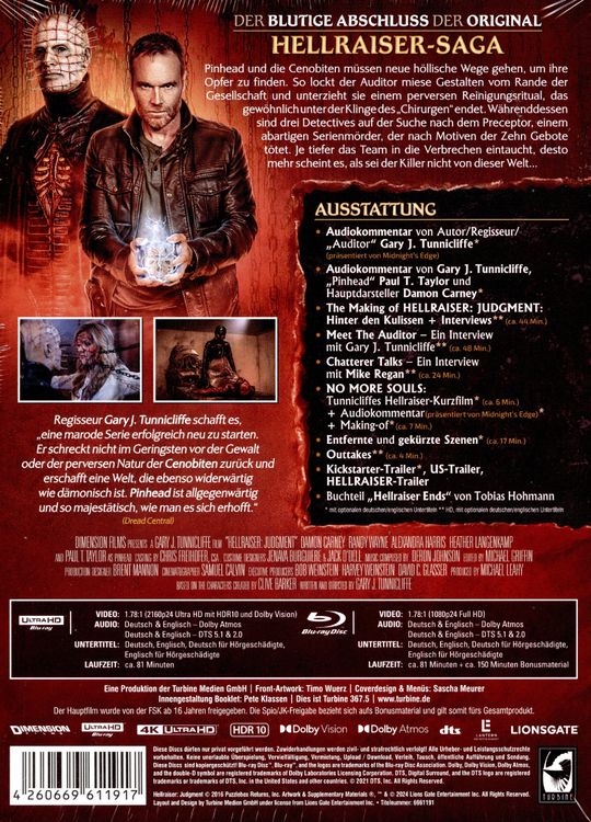 Produktbild: Hellraiser: Judgment | Mediabook A (Ultra HD Blu-ray + Blu-ray + Bonus-Blu-ray)