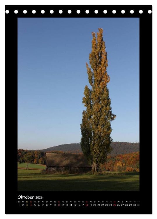 Produktbild: Odenwald & Bergstra&szlig;e (Tischkalender 2026 DIN A5 hoch), CALVENDO Monatskalender
