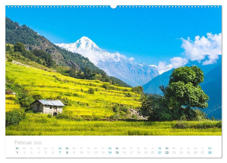 Produktbild: Abenteuer Himalaya - Fernwandern im Annapurna (Wandkalender 2026 DIN A2 quer), CALVENDO Monatskalender