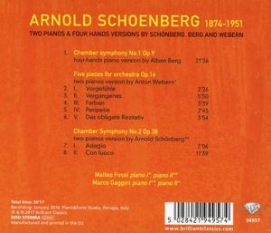 Produktbild: Chamber Symphonies/Five Pieces op.16