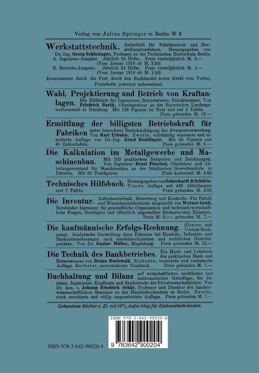 Produktbild: Die Selbstkostenberechnung im Fabrikbetriebe