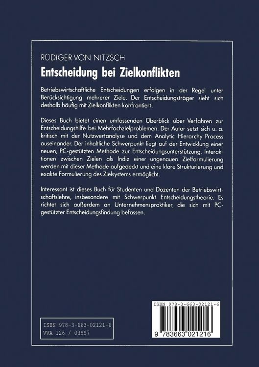 Produktbild: Entscheidung bei Zielkonflikten
