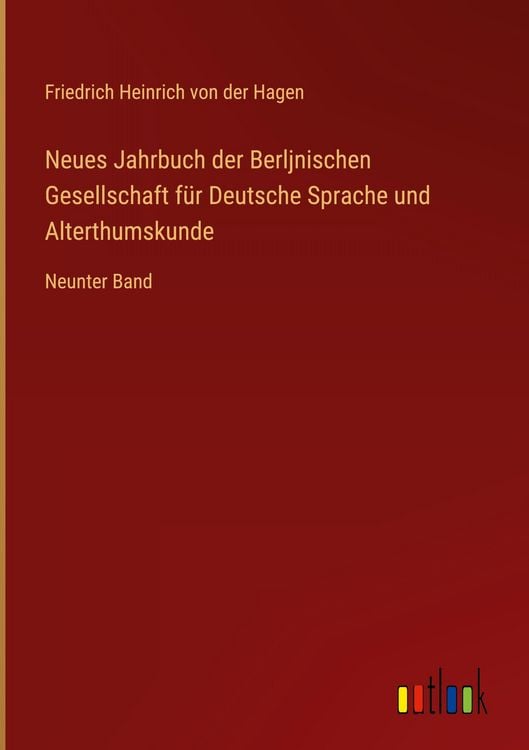 Produktbild: Neues Jahrbuch der Berljnischen Gesellschaft f&uuml;r Deutsche Sprache und Alterthumskunde