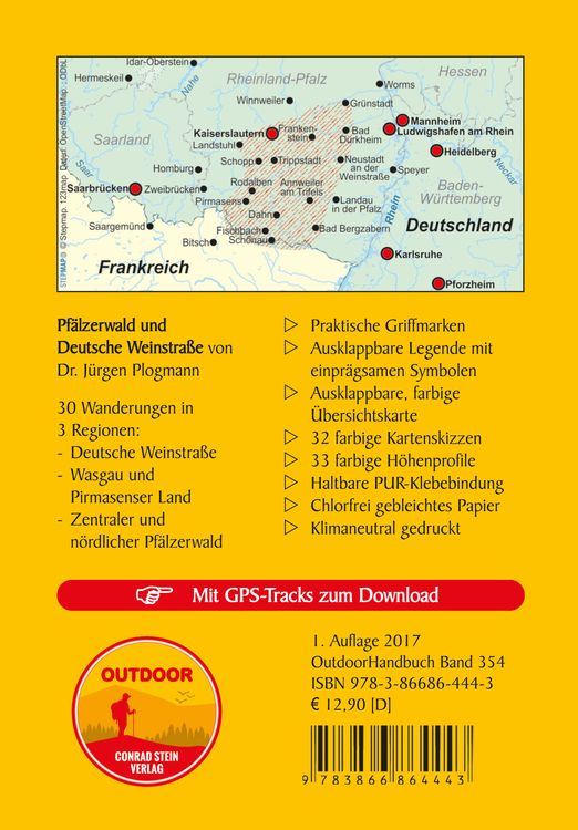 Produktbild: 30 Wanderungen Pfälzerwald und Deutsche Weinstraße