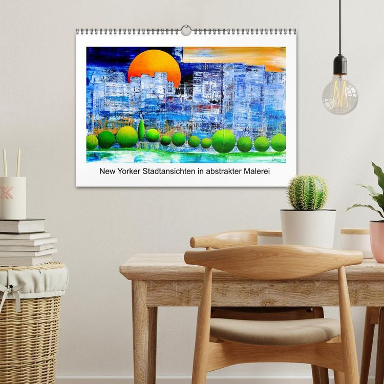 Produktbild: New Yorker Stadtansichten in abstrakter Malerei (Wandkalender 2026 DIN A3 quer), CALVENDO Monatskalender