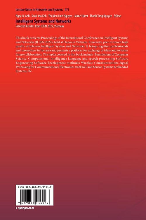 Produktbild: Intelligent Systems and Networks