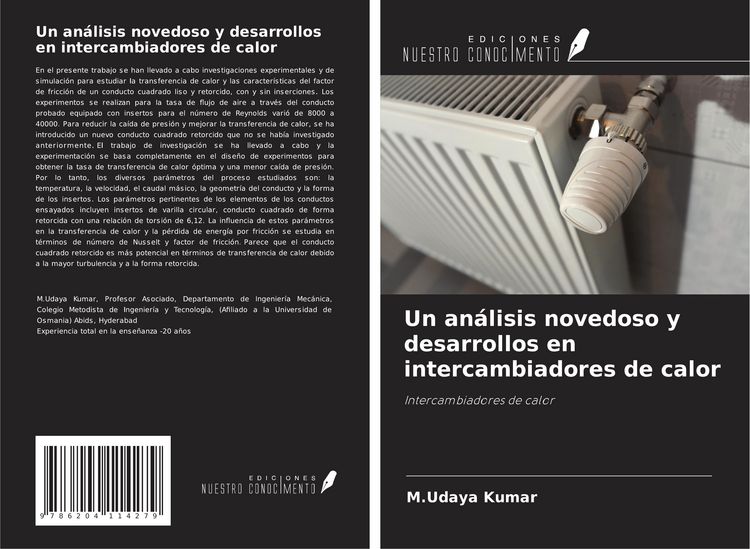 Produktbild: Un an&aacute;lisis novedoso y desarrollos en intercambiadores de calor