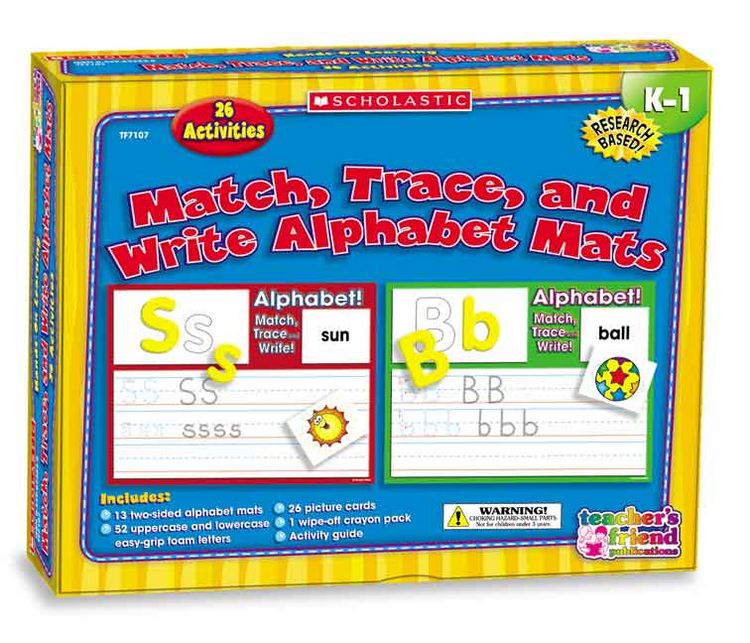 Produktbild: Match, Trace, and Write Alphabet Mats, K-1: 20 Activities [With 2/26 Picture Cards and 52 Easy-Grip Foam Letters, Activity Guide and 1 Wipe-Off Crayon