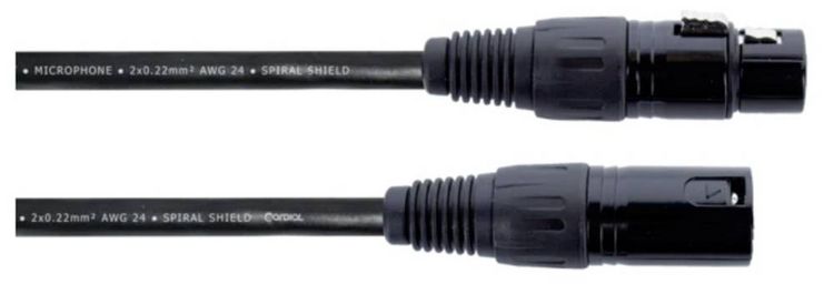 Produktbild: Cordial EM 10 FM XLR Verbindungskabel [1x XLR-Buchse 3 polig - 1x XLR-Stecker 3 polig] Schwarz